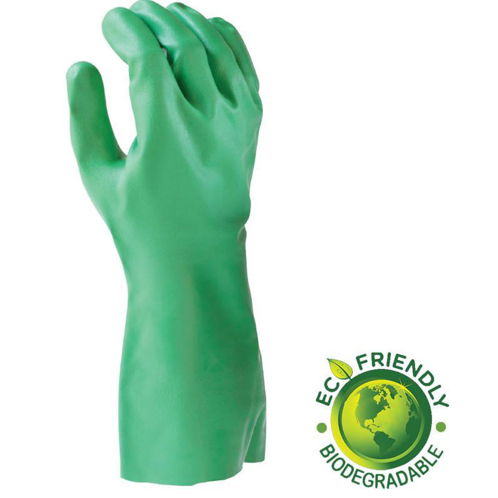Showa Best - 731 Biodegradable Flock-Lined Unsupported Nitrile Chemical Protection Gloves - 6 Dozen-eSafety Supplies, Inc