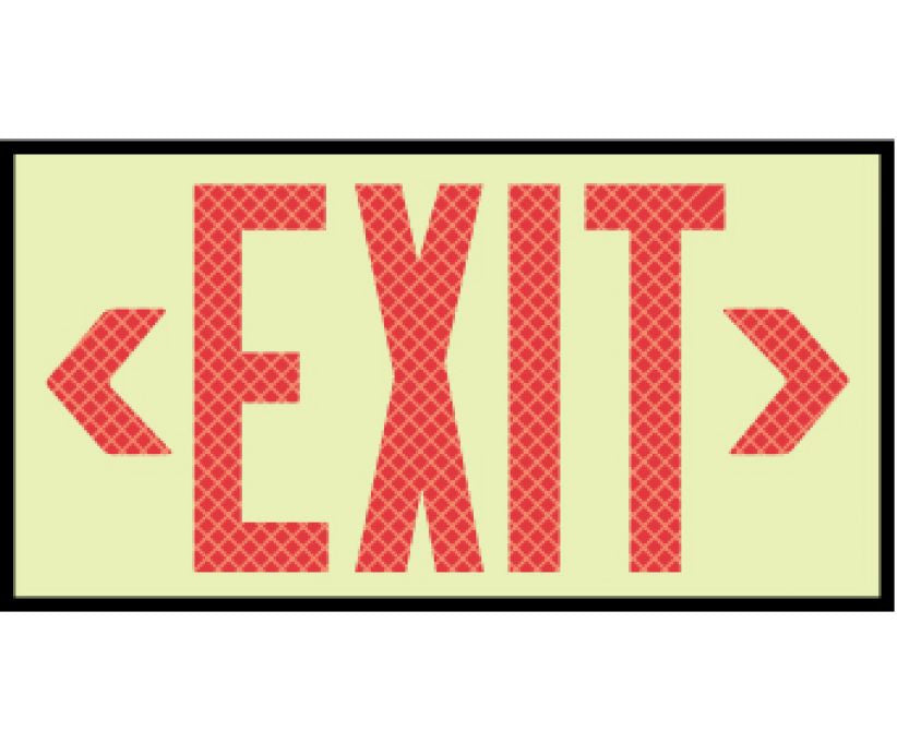 Glow Reflective Red Exit Sign-eSafety Supplies, Inc