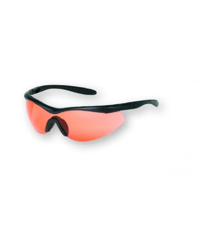Black Frame - Red Lens - Non-Slip Rubber Nose Piece - Insert Rubber Tips Safety Glasses-eSafety Supplies, Inc