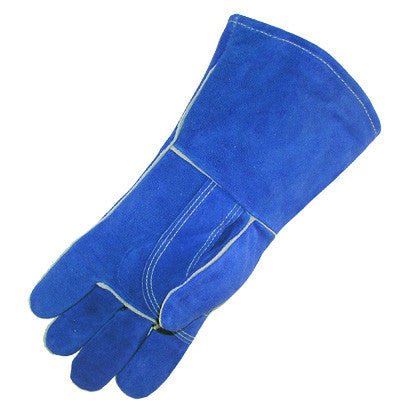 Blue Leather Welder with Reinforced Thumb & Palm - Left Hand Only - Dozen-eSafety Supplies, Inc