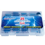 ACDelo: Emergency Battery Kit (25 Akaline Batteries, 1 Flashlight & 1 AM/FM Radio-eSafety Supplies, Inc