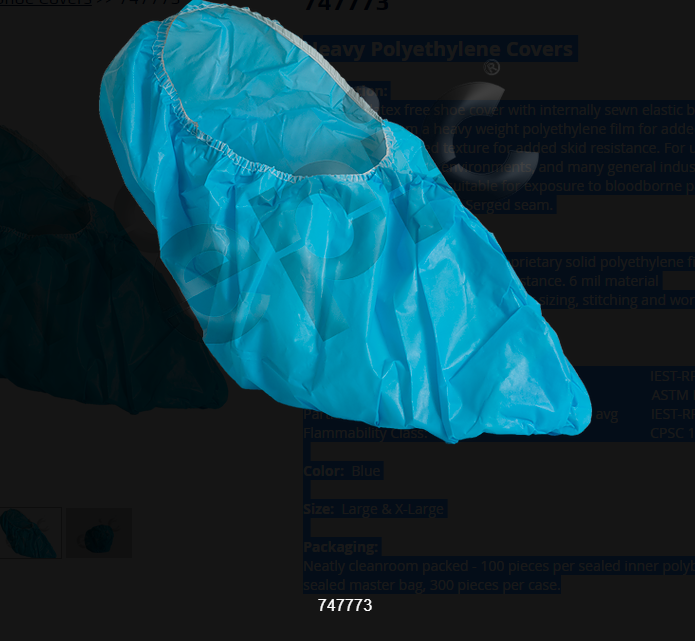 EPIC- Heavy Polyethylene Blue Shoe Covers- Case-eSafety Supplies, Inc