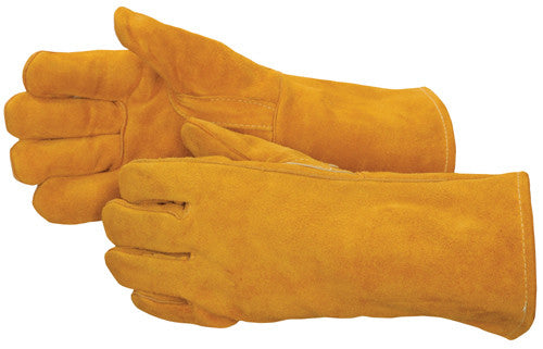 Bourbon Brown Leather Welder with Reinforced Thumb - Premium Select Shoulder - Reinforced Thumb - Dozen-eSafety Supplies, Inc