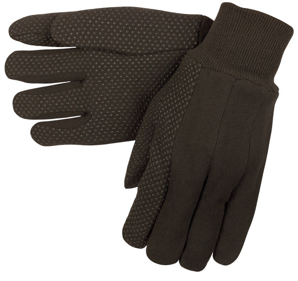 MCR Safety Large Brown Jersey Dot Knit Wrist-eSafety Supplies, Inc