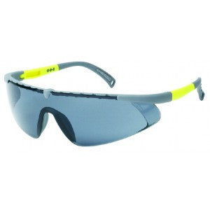 Gray Frame - Gray Lens - Adjustable Nylon Temples - Soft Rubber Insert Tip Safety Glasses-eSafety Supplies, Inc