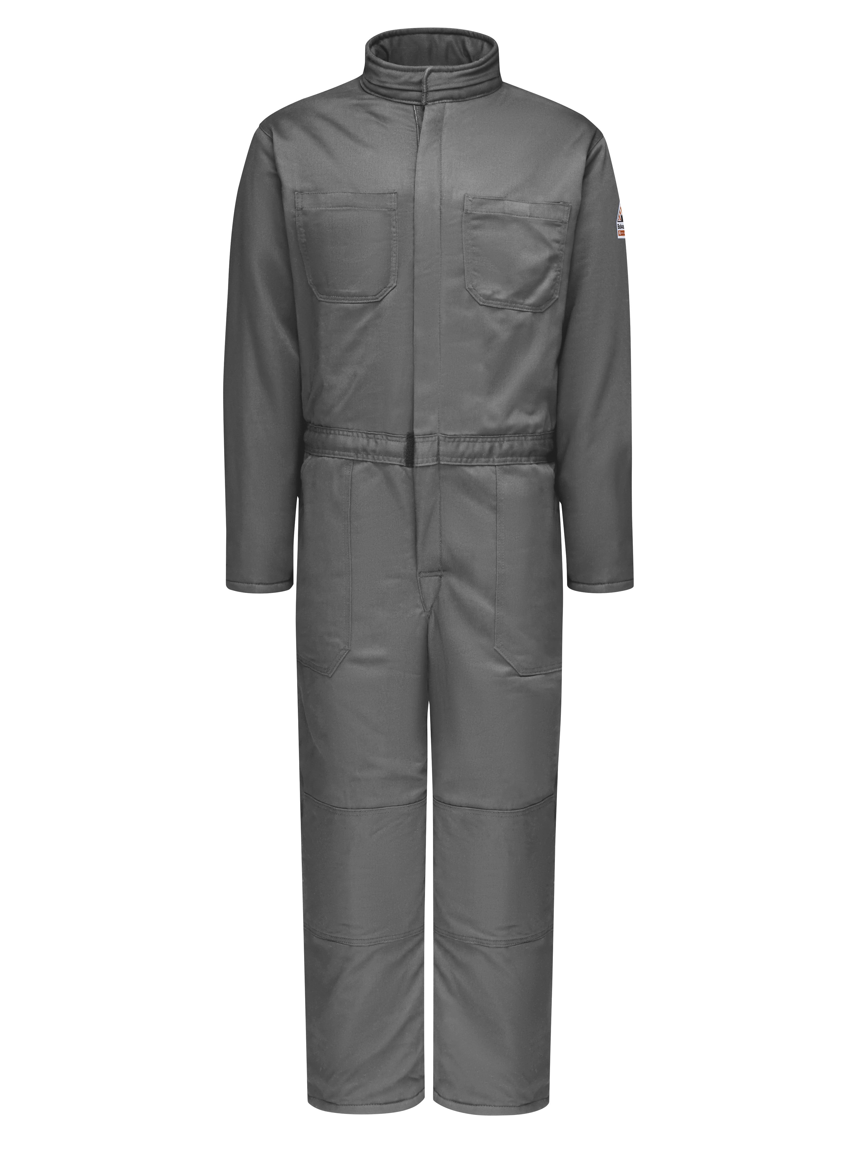 Men's Lightweight Excel FR® ComforTouch® Premium Insulated Coverall with Leg Tabs CLC8 - Grey-eSafety Supplies, Inc