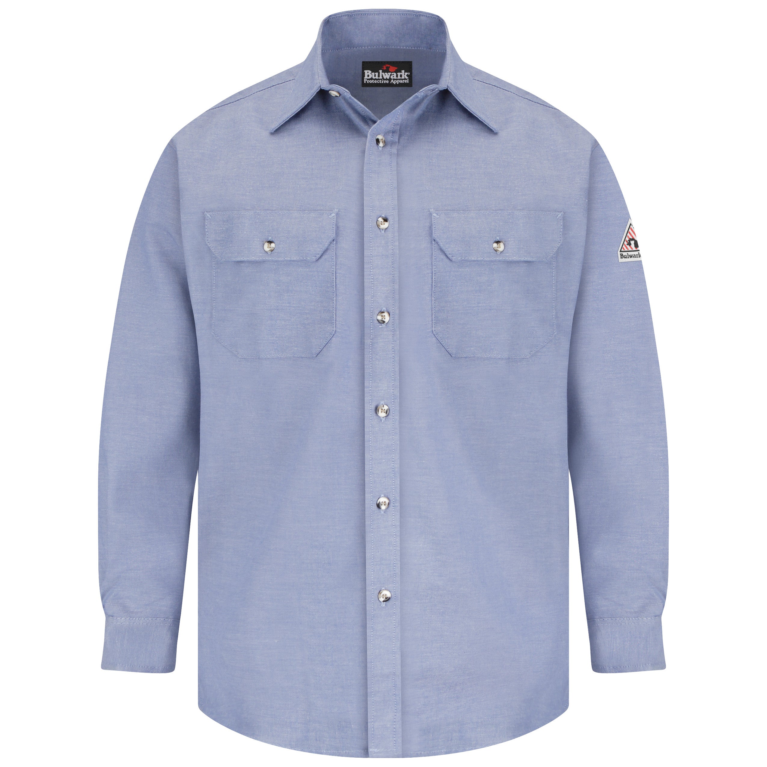 Men's Lightweight FR Chambray Dress Uniform Shirt SLU6 - Chambray-eSafety Supplies, Inc