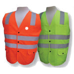 ANSI Certified Polyester Vest - Solid/Mesh-eSafety Supplies, Inc