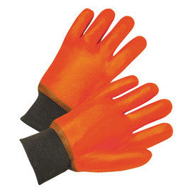 Radnor Large Orange PVC Jersey Lined Cold Weather Gloves With Knit Wrist-eSafety Supplies, Inc