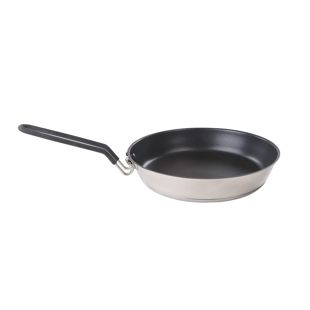 Stainless Non-Stick Coated Fry Pan W/Folding Handle-10 In-eSafety Supplies, Inc