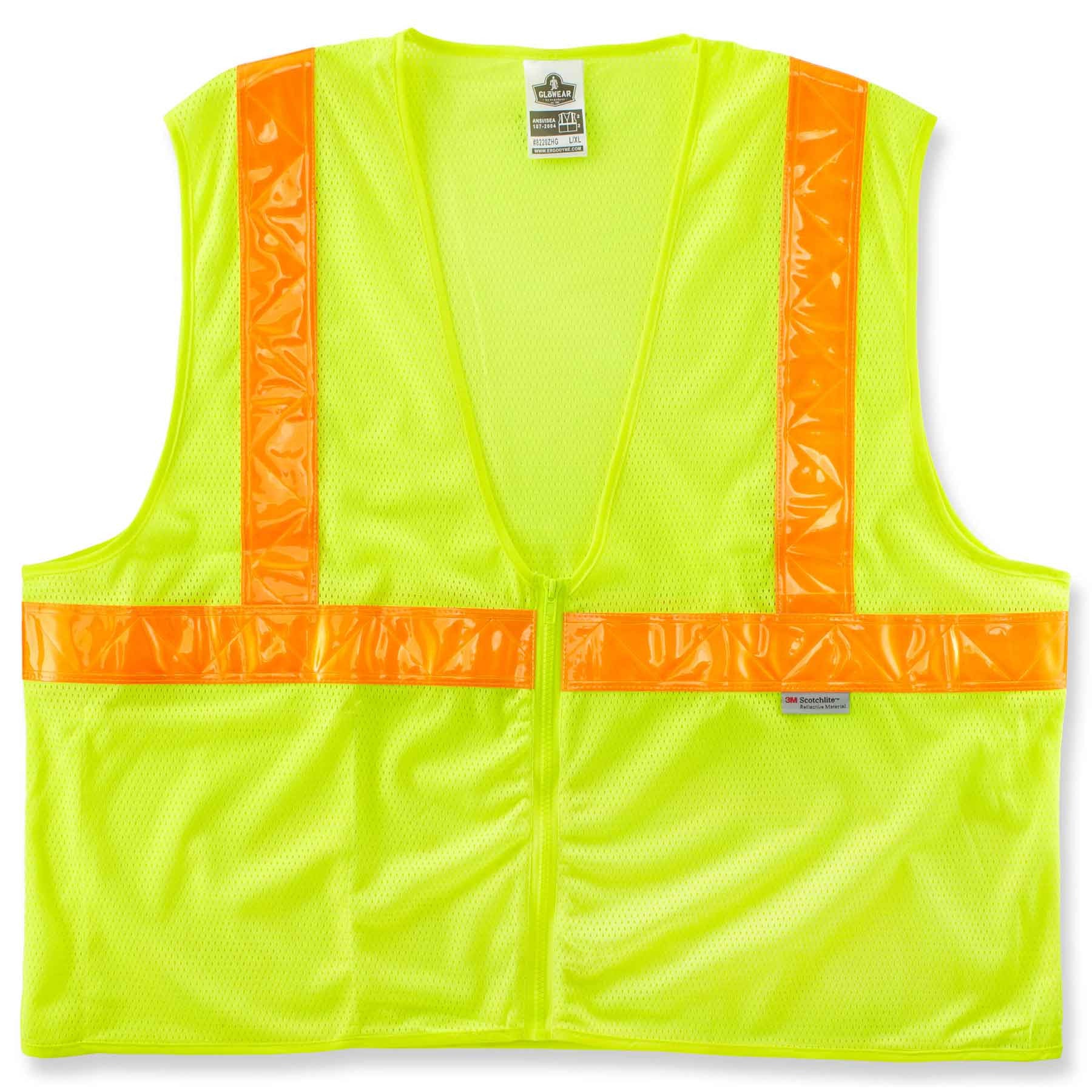 GloWear 8220ZHG Type R Class 2 Standard Hi-Gloss Vest-eSafety Supplies, Inc