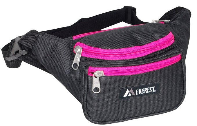 Everest Signature Waist Pack - Standard - Black / Pink-eSafety Supplies, Inc