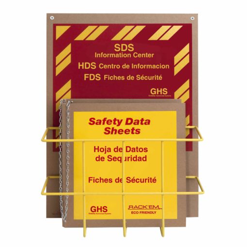 Rack'Em Racks- 1.5″ Tri Lingual Eco Friendly SDS Safety Center-eSafety Supplies, Inc