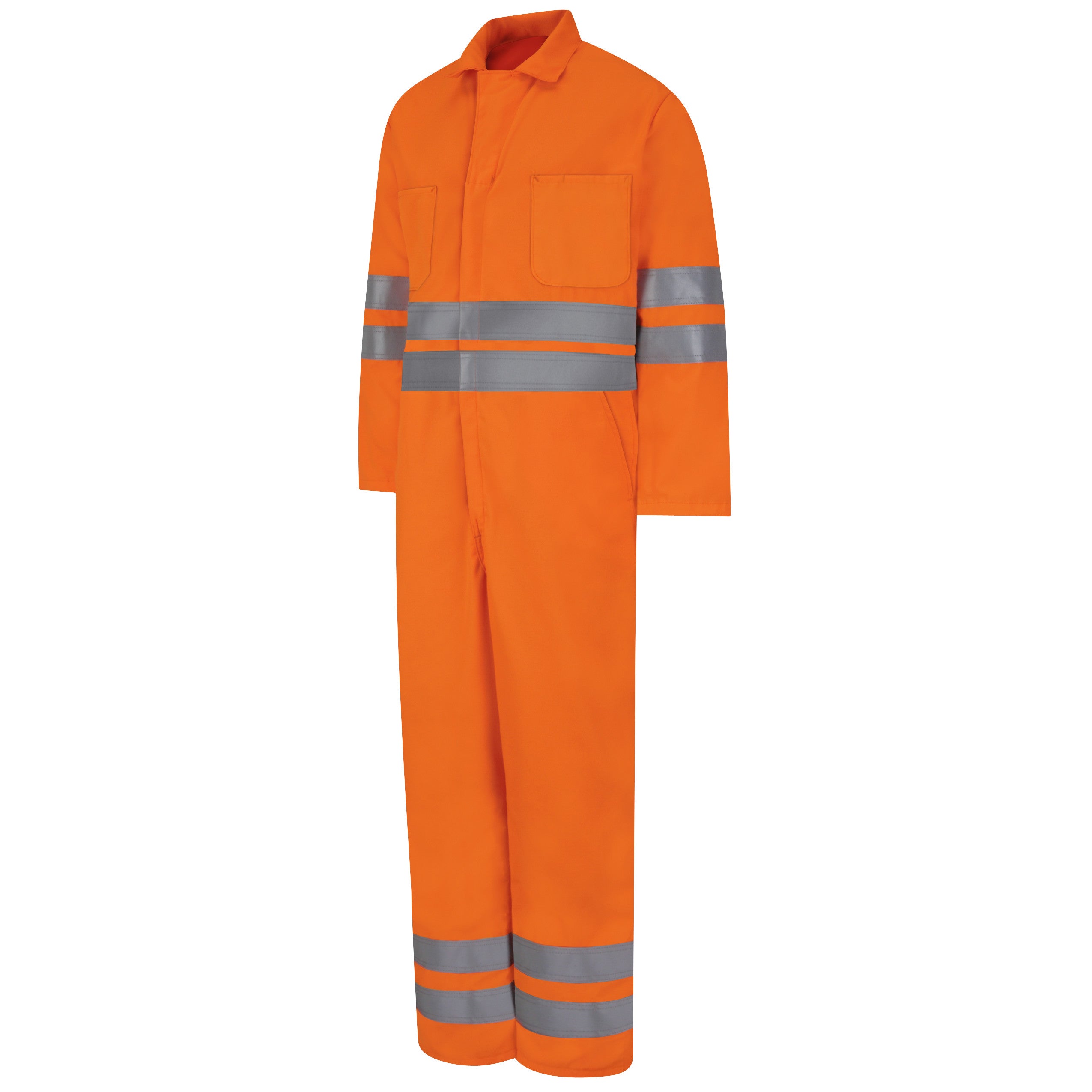 Hi-Visibility Zip-Front Coverall CT10 - Fluorescent Orange-eSafety Supplies, Inc