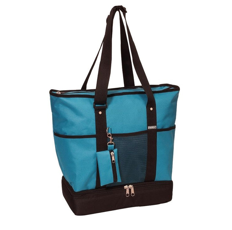 Everest Luggage Deluxe Shopping Tote - Turquoise/Black-eSafety Supplies, Inc