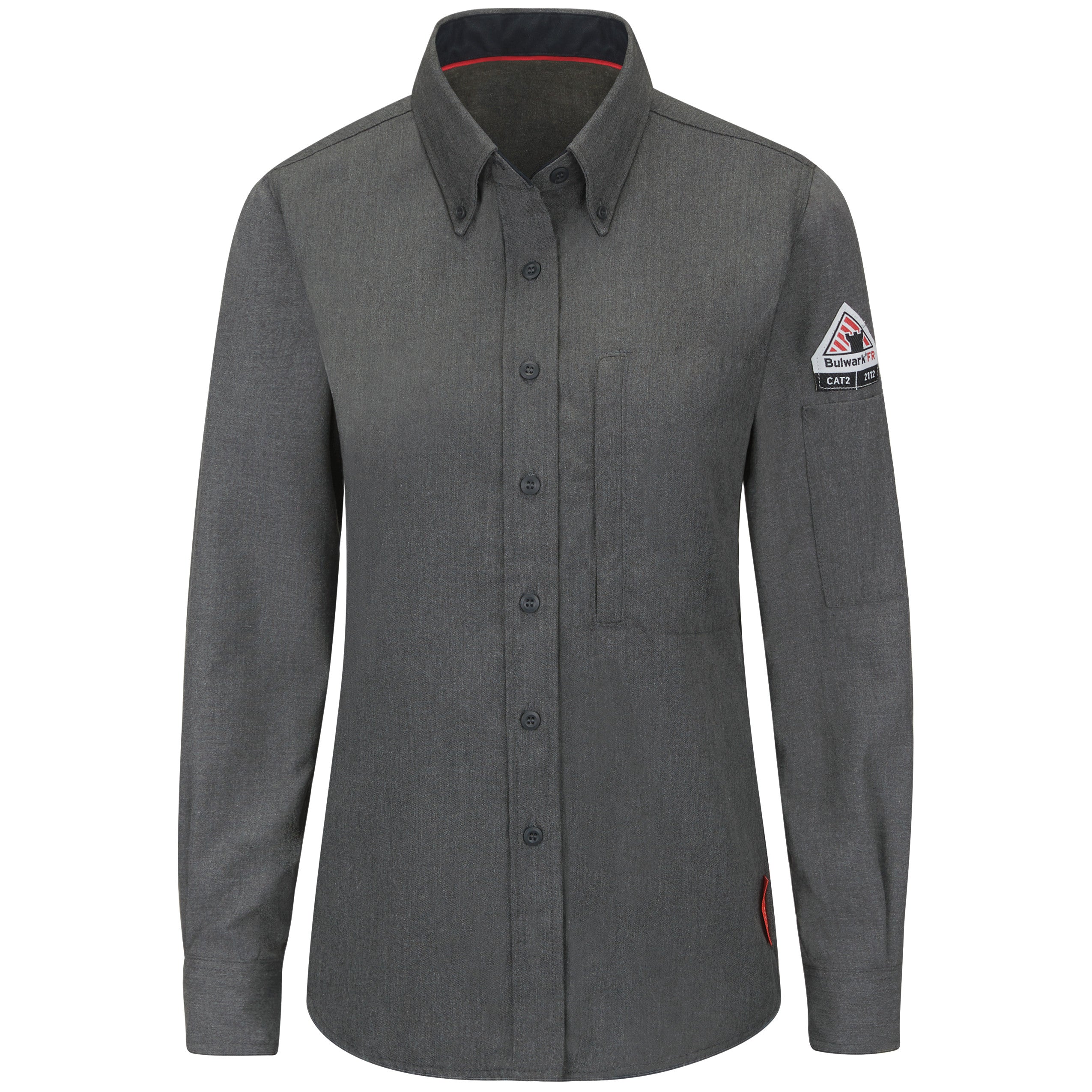 iQ Series® Comfort Woven Women's Lightweight Shirt QS51 - Dark Grey-eSafety Supplies, Inc