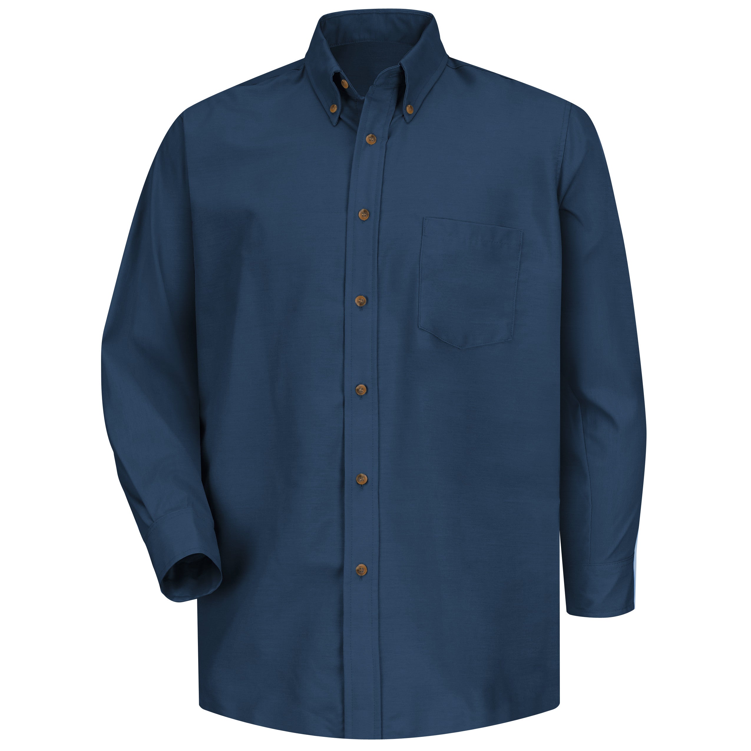Men's Long Sleeve Poplin Dress Shirt SP90 - Navy-eSafety Supplies, Inc