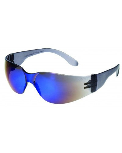 Blue Mirror Lens - Wrap-Around Style Safety Glasses-eSafety Supplies, Inc