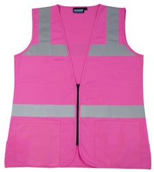 Hi-Visibility Female Fitted Pink Safety Vest-eSafety Supplies, Inc