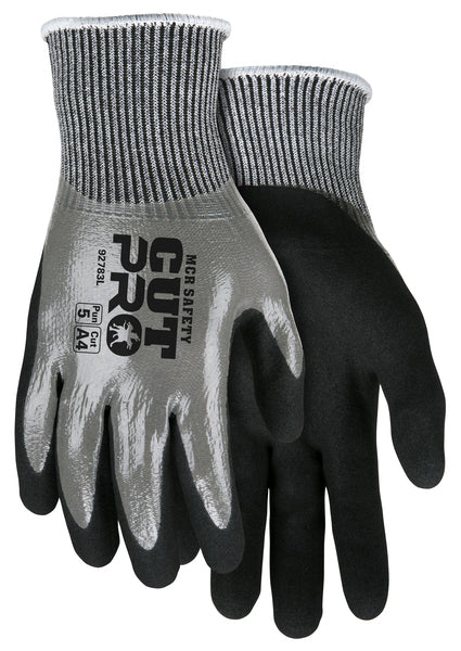 MCR Safety 13G Salt+Pep HPPE/Glass, Blk Nitrile-eSafety Supplies, Inc