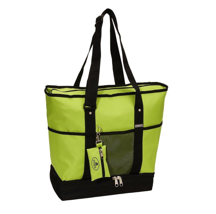 Everest Luggage Deluxe Shopping Tote - Lime/Black-eSafety Supplies, Inc