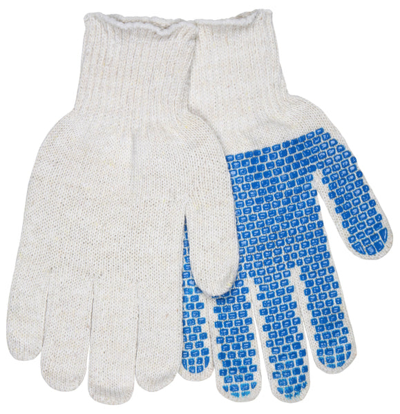 MCR Safety Reg Cotton/Polyeste Blue PVC Dots 1-Side-eSafety Supplies, Inc