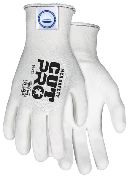MCR Safety Ultra Tech DiamondTech White, White PU L-eSafety Supplies, Inc