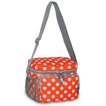 Everest Cooler Lunch Bag - Orange/White Dot-eSafety Supplies, Inc