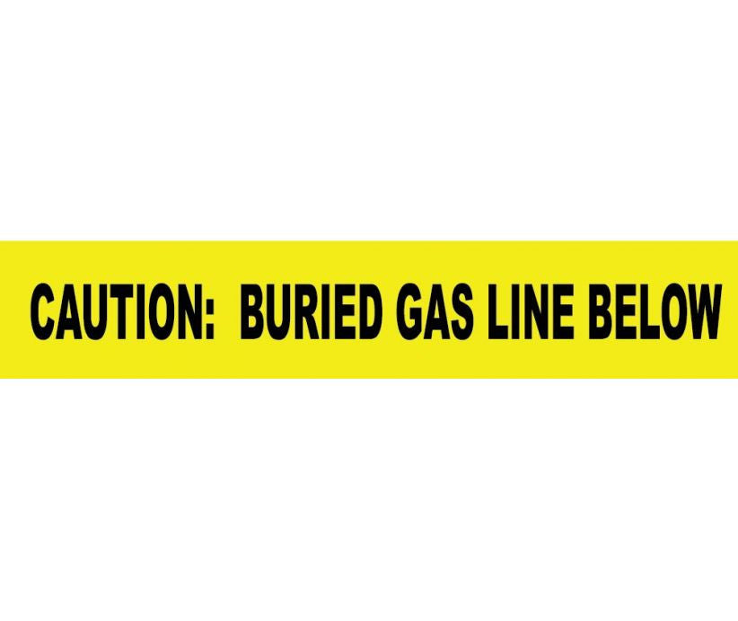 Caution Buried Gas Line Below Informer Non-Detectable Warning Tape - Roll-eSafety Supplies, Inc
