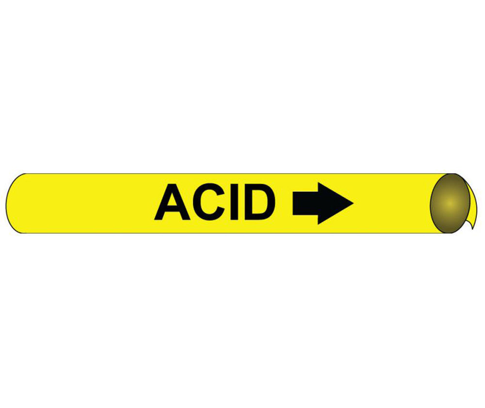 Acid Precoiled/Strap-On Pipe Marker-eSafety Supplies, Inc