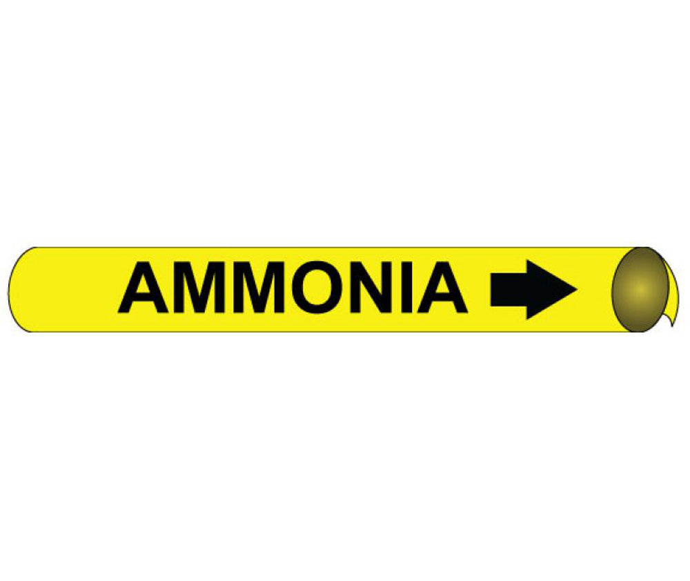 Ammonia Precoiled/Strap-On Pipe Marker-eSafety Supplies, Inc