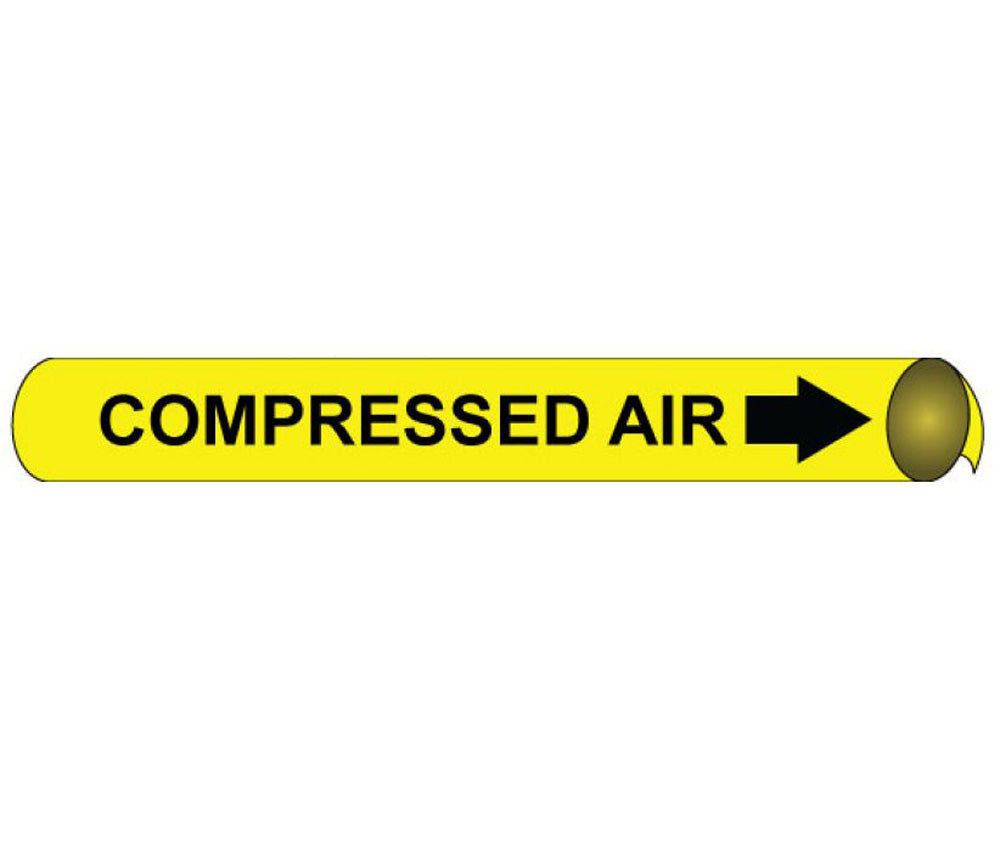 Compressed Air Precoiled/Strap-On Pipe Marker-eSafety Supplies, Inc