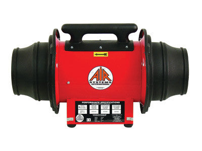 Air Systems International 10" 1390 cfm 1/3 hp 115 VAC 60 Hz Steel Standard In-Line Electric Fan-eSafety Supplies, Inc