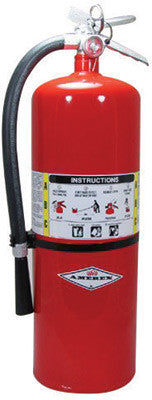 Amerex 20 Pound Stored Pressure ABC Dry Chemical 10A:120B:C Multi-Purpose Fire Extinguisher For Class A, B And C Fires With Anodized Aluminum Valve, Wall Bracket, Hose And Nozzle