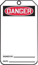 Accuform Signs 5 3/4" X 3 1/4" Black, Red And White HS-Laminate English Accident Prevention Safety Tag "DANGER" With Pull-Proof Metal Grommeted 3/8" Reinforced Hole, Do Not Remove Tag Warning On-eSafety Supplies, Inc