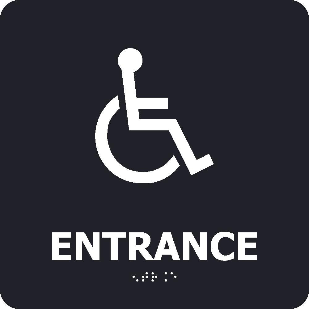 Handicapped Entrance Braille Sign-eSafety Supplies, Inc