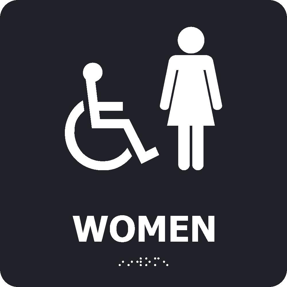 Women/Handicapped Braille Sign-eSafety Supplies, Inc