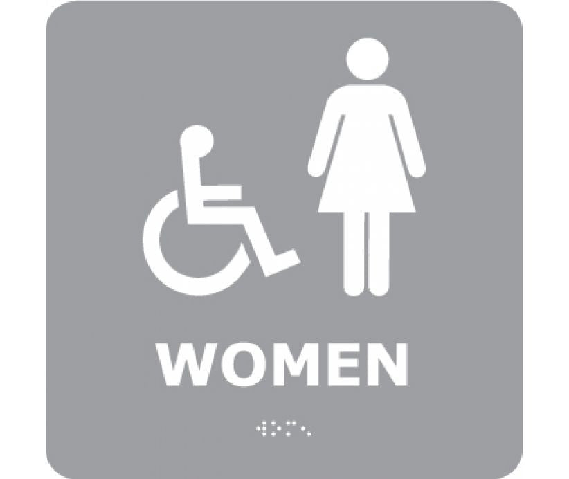 Women/Handicapped Braille Sign-eSafety Supplies, Inc