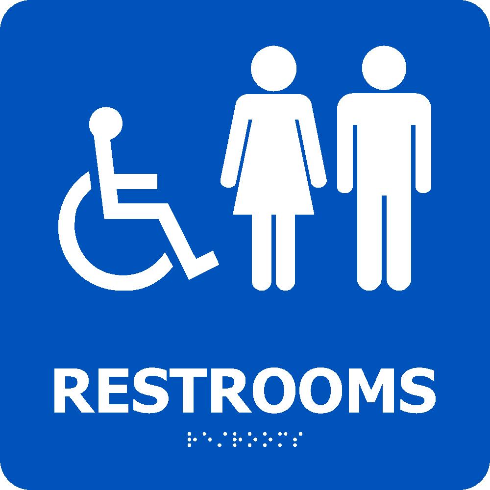 Restrooms Braille Sign-eSafety Supplies, Inc