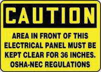 Accuform Adhesive Vinyl Value Clearance And Space Sign-eSafety Supplies, Inc