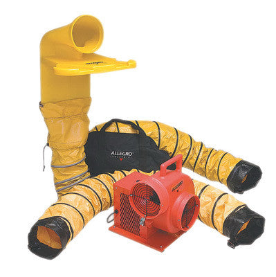 Allegro 16" X 18-1/2" X 20" 1066 cfm 1/3 hp 115 VAC 6 A Polyethylene Standard Blower System With Manhole Ventilation Passthru-eSafety Supplies, Inc