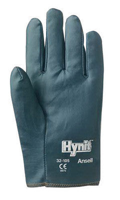 Ansell Size 9 Hynit Medium Duty Multi-Purpose Cut And Abrasion Resistant Blue Nitrile Impregnated Fabric Perforated Back Coated Work Gloves With Interlock Knit Liner And Slip-On Cuff-eSafety Supplies, Inc