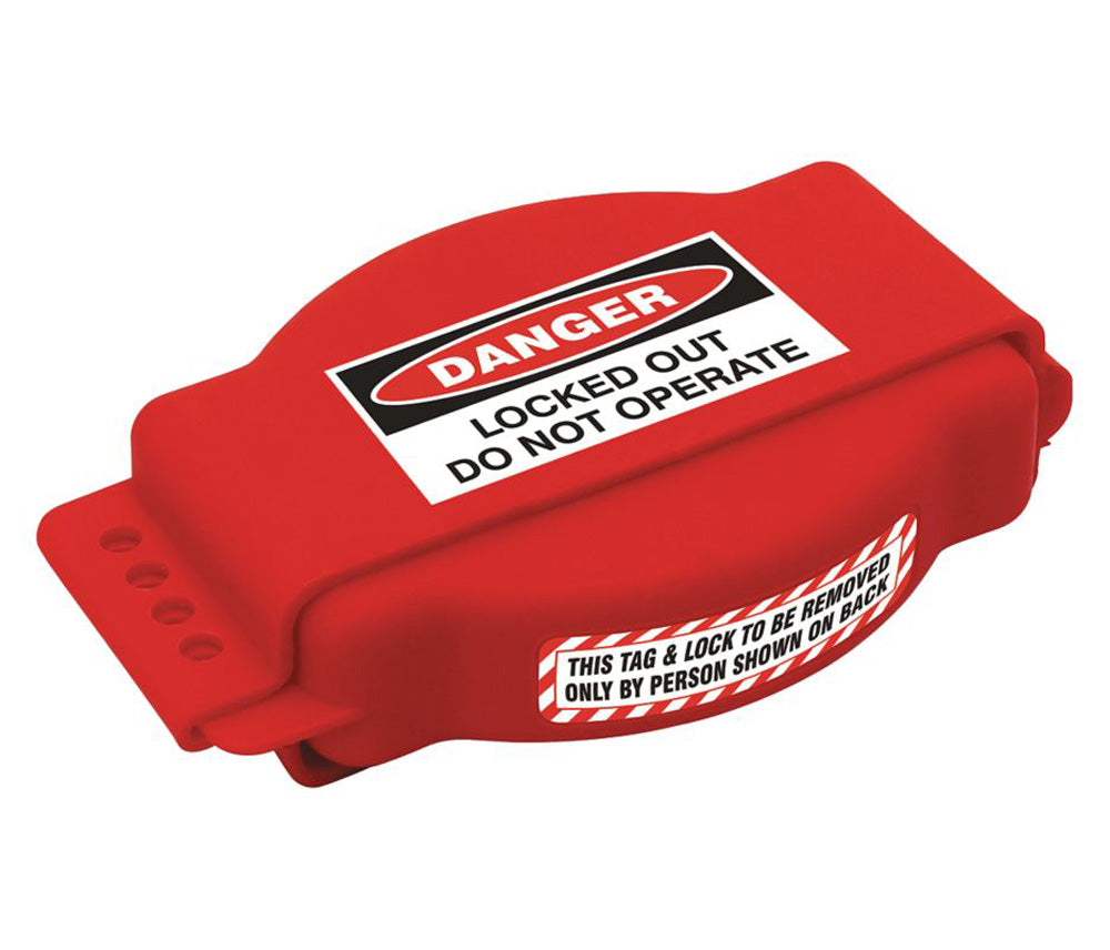 Adjustable Gate Valve Lockout Adjusts To Fit Gate Valve Hand Wheels From 1"- 6.5". The Device Features Durable Polyurethane Construction And Can Withstand Temperatures From -13 To 194 F. The Device Accommodates Up To 4 Padlocks. - AVL01-eSafety Supplies, Inc