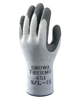 SHOWA Best Glove Size 7 Gray And Dark Gray Atlas Therma-Fit Seamless Loop-In Thermal Terry Cotton Lined Insulated Cold Weather Gloves With Elastic Cuff, Gray Latex Coated-eSafety Supplies, Inc