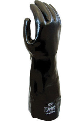 SHOWA Best Size 10 Large Black Neo Grab Elbow Length Cotton Lined Neoprene Multi-Dipped Chemical Resistant Gloves With Smooth Finish And Gauntlet Cuff-eSafety Supplies, Inc
