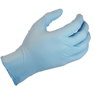 SHOWA™ Large Blue N-DEX® 4 mil Latex Free Nitrile Utility Grade Lightly Powdered Disposable Gloves (100 Gloves Per Box)-eSafety Supplies, Inc