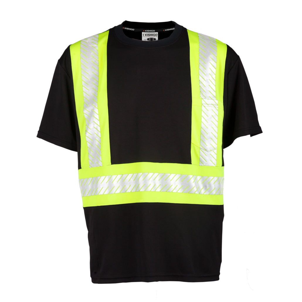 Enhanced Visibility Ev Series Contrast Class 1 Black T-shirt-eSafety Supplies, Inc