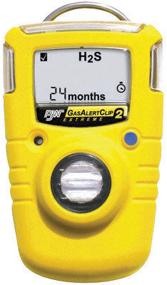 BW Technologies 2 Year GasAlertClip Extreme Portable Hydrogen Sulfide Monitor-eSafety Supplies, Inc