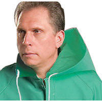 Onguard Industries One Size Fits All Green Chemtex 3.5 mil PVC on Nylon Polyester Chemical Protection Hood With Cord Locks-eSafety Supplies, Inc
