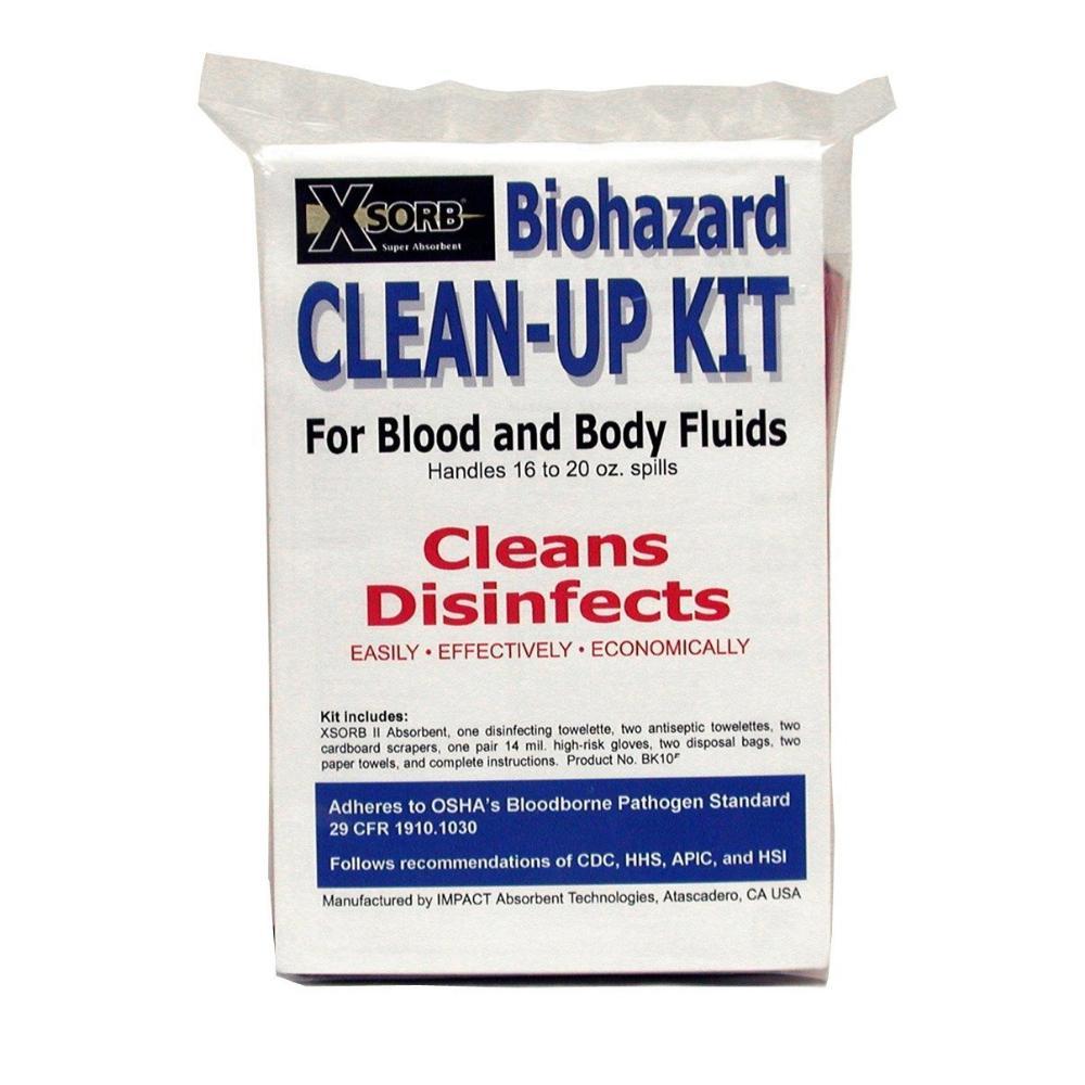 XSORB Biohazard Response Kit with Facemask, Gloves and Coveralls - 6/CASE-eSafety Supplies, Inc